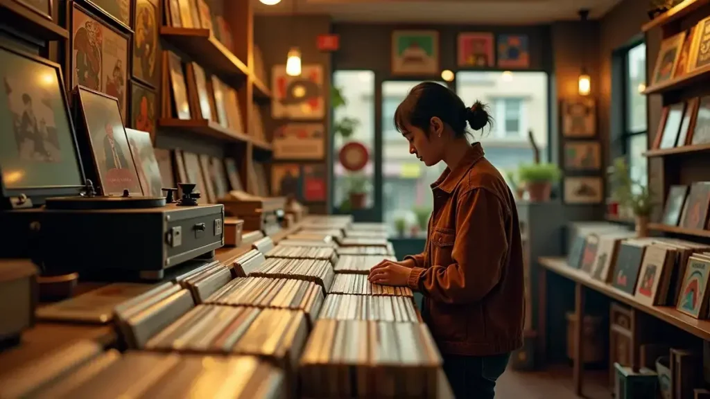 Vinyls, audiocassettes: vintage objecten in de mode bij de jongere generatie